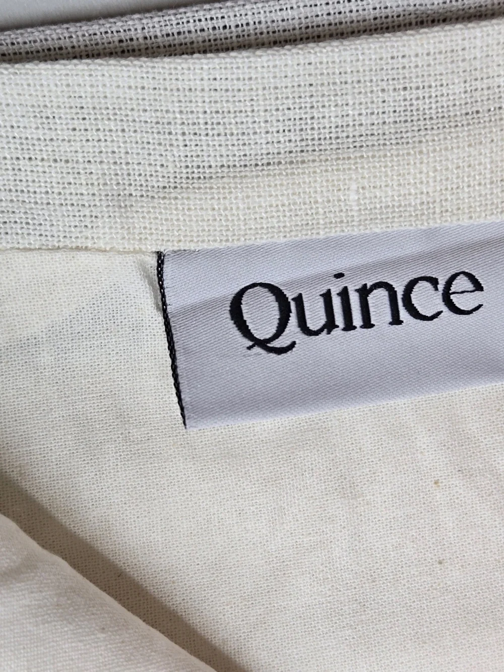 NWT QUINCE Set Of 2 48x96 Coastal Stripe Linen Cotton Curtains Ivory/Navy 9233